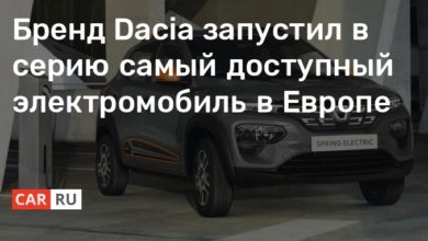 Photo of Бренд Dacia запустил в серию самый доступный электромобиль в Европе
