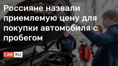 Photo of Россияне назвали приемлемую цену для покупки автомобиля с пробегом