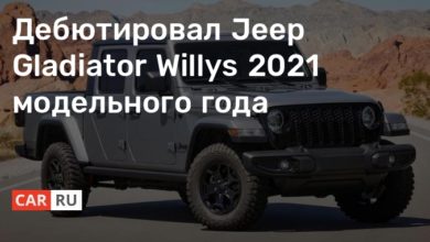 Photo of Дебютировал Jeep Gladiator Willys 2021 модельного года
